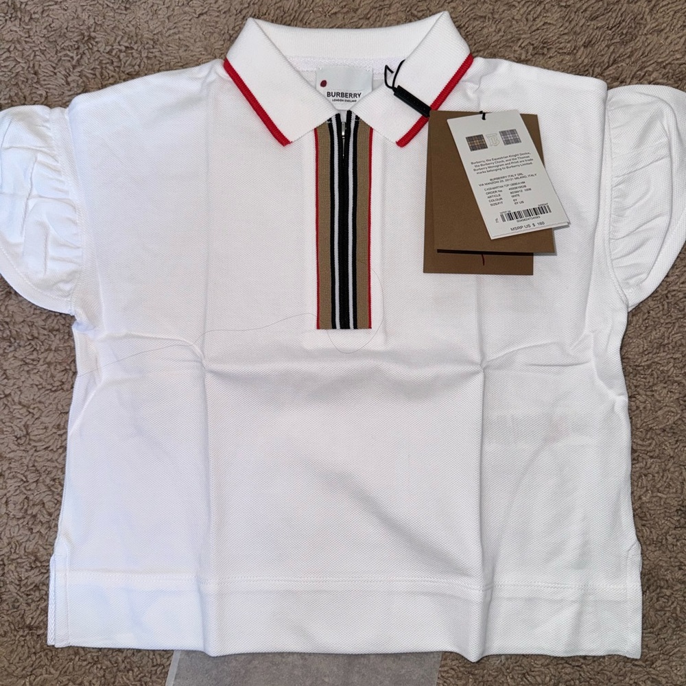 6y girls burberry polo